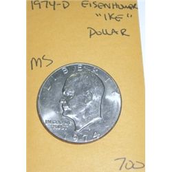 1974-D Eisenhower "IKE" Dollar *MS HIGH GRADE NICE COIN*!!