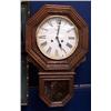 Image 1 : A 1930`s Oak cased Regulator wall clock.