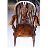 Image 1 : A good quality Oak wheel back carver chair, c