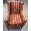 Image 1 : A Regency striped and fleur de ley upholstere