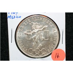 1968 Mexico Olympic 25 Pesos coin ley 0.720