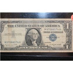 1957-A US Silver Certificate $1, Blue Seal, #H57588574A