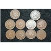 Image 1 : Indian Head penny, various dates & conditions, lot of 10