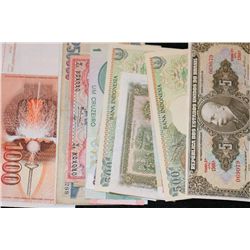 Foreign Bank Notes, various dates, conditions & denominations, lot of 20