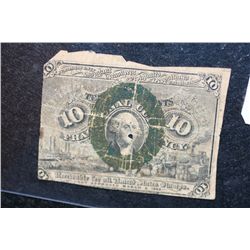 1863 US 10 Cent Fractional Currency