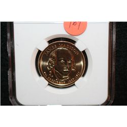 2007-P First Day Issue James Madison $1, NGC graded MS65