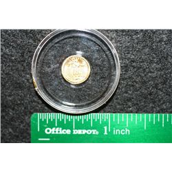 Miniature 24K Gold US $20 St. Gaudens piece, .999 AU, UNC, COA included