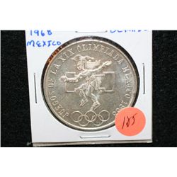 1968 Mexico Olympic 25 Pesos coin, ley 0.720