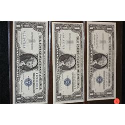 1957 US Silver Certificate $1, Blue Seal, #J57361807A, 1957-B US Silver Certificate $1, Blue Seal, #