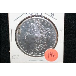 1881-S Silver Morgan $1, EF