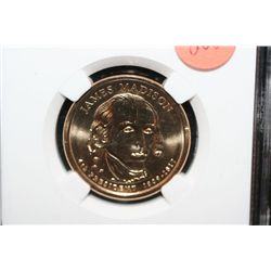 2007-P First Day Issue James Madison $1, NGC graded MS65