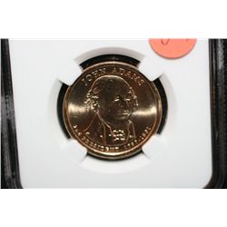 2007-D First Day Issue John Adams $1, NGC graded MS65