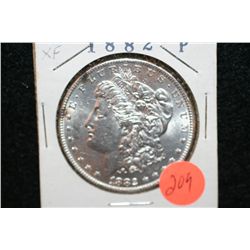 1882 Silver Morgan $1, XF