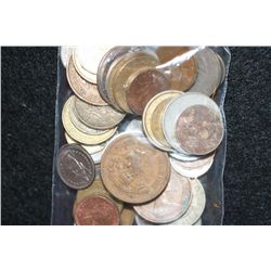 Foreign coins, various dates, conditions & denominations, lot of 50