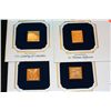 Image 1 : 22k First Day Issue Gold Replica Stamp w/Stamps, various dates, lot of 4