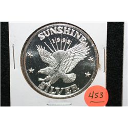 1992 Sunshine Mining Silver, .999 fine 1 oz.