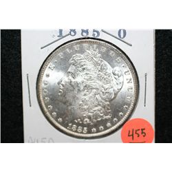 1885-O Silver Morgan $1, AU50