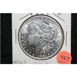1921-D Silver Morgan $1, MS63