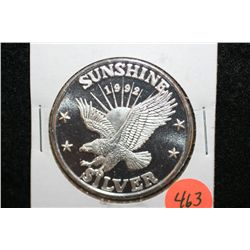 1992 Sunshine Mining Silver, .999 fine 1 oz.