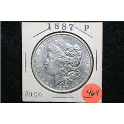 1887 Silver Morgan $1, AU50