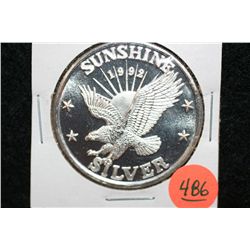 1992 Sunshine Silver Mining, .999 fine 1 oz.