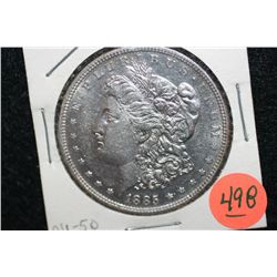 1885 Silver Morgan $1, AU50