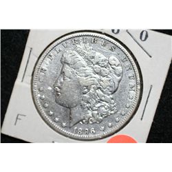 1896-O Silver Morgan $1, F