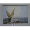 Image 1 : FRAMED WATER COLOUR, SAILING DOWN BY JON GALI