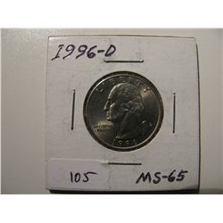 UNC 1996-D Libert Quarter