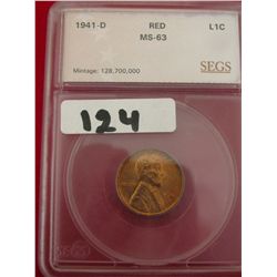 1941-D MS-63 Red Lincoln Cent