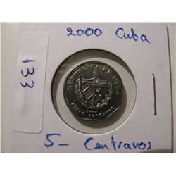 2000 Cuba 5 Centarvos