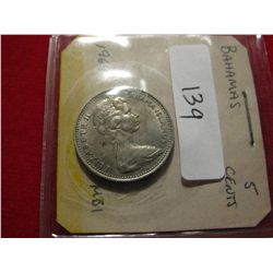 1969 Bahamas 5 Cents