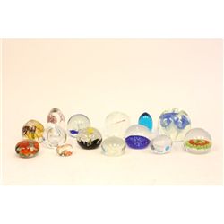 14 glass paperweights