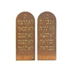 Two Hebrew scriptures  Ten Commandments 