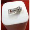 Image 4 : Women's 14kt White Gold Diamond Ring