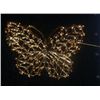 Image 2 : Swarovski Crystal and Gold Filigree Butterfly Brooch
