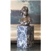 Image 2 : Delightful Young Lady Bust Bronze Sculpture After LeB