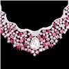 Image 2 : Immaculate Pink Swarovski Crystal Teardrop Choker Neckl