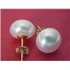 Image 1 : Stunning 10-11MM NATURAL AKOYA WHITE PEARL EARRINGs