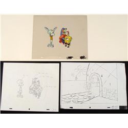 Animation Homecoming Original Art Spongebob Cel Drawing