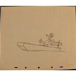 Disney Goofy Original 1939 Animation Production Drawing