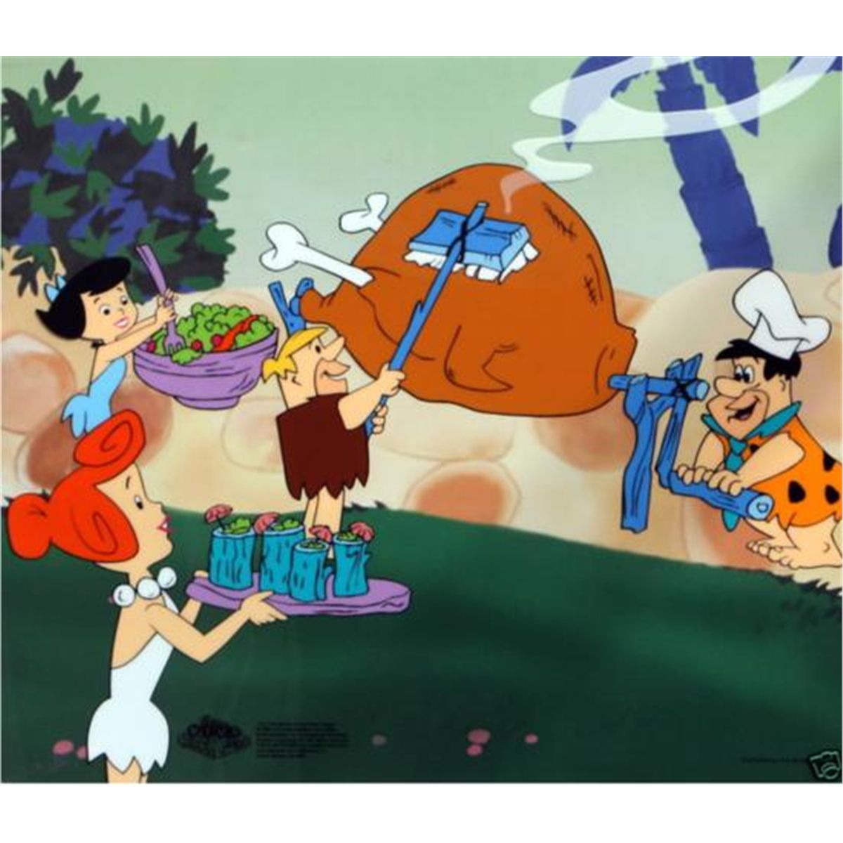 The Flintstones BBQ IN BEDROCK Limited Ed. Sericel