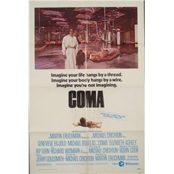 Coma Original 1 Sh Movie Poster Michael Douglas 1978