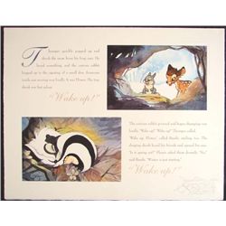 BAMBI Disney WAKE UP LE Signed Lithograph Art Print