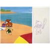 Image 2 : Animation Cel Original Bam Bam Pebbles Drawing