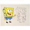 Image 2 : SpongeBob Original Production Cel w/ Drawing Hey There