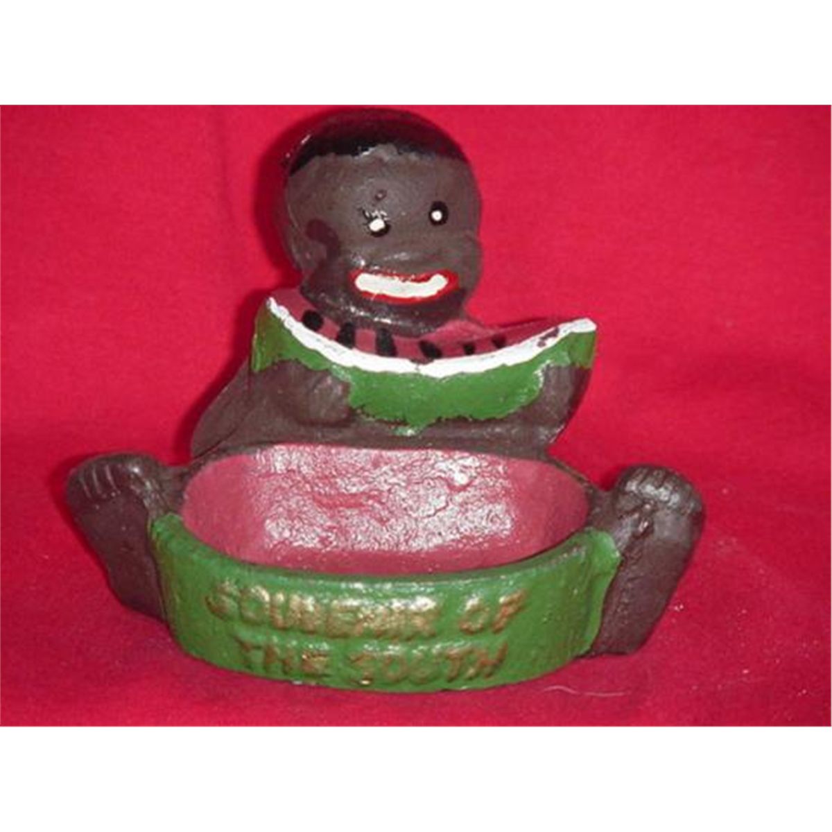 Cast Iron Black Boy Eating a Watermelon