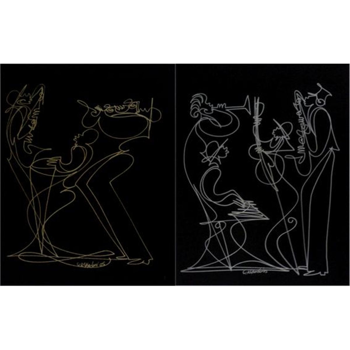 Sir Shadow: Jazz Musicians Double Sided Drawing 2005
