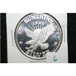 1992 Sunshine Silver Mining, .999 fine 1 oz.