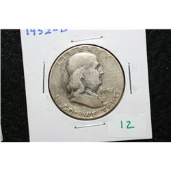 1952-D Ben Franklin half dollar